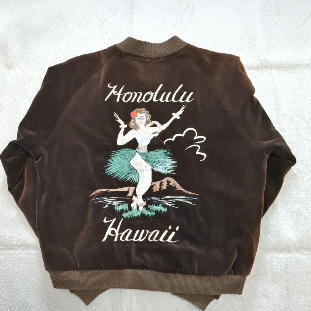 テーラー東洋 スカジャン 別珍 ハワイ ホノルル アロハ Mサイズ