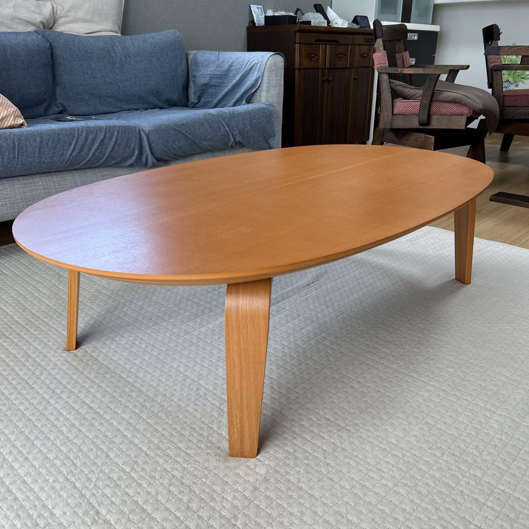 無印良品　MUJI 木製楕円形　テーブル こたつ
