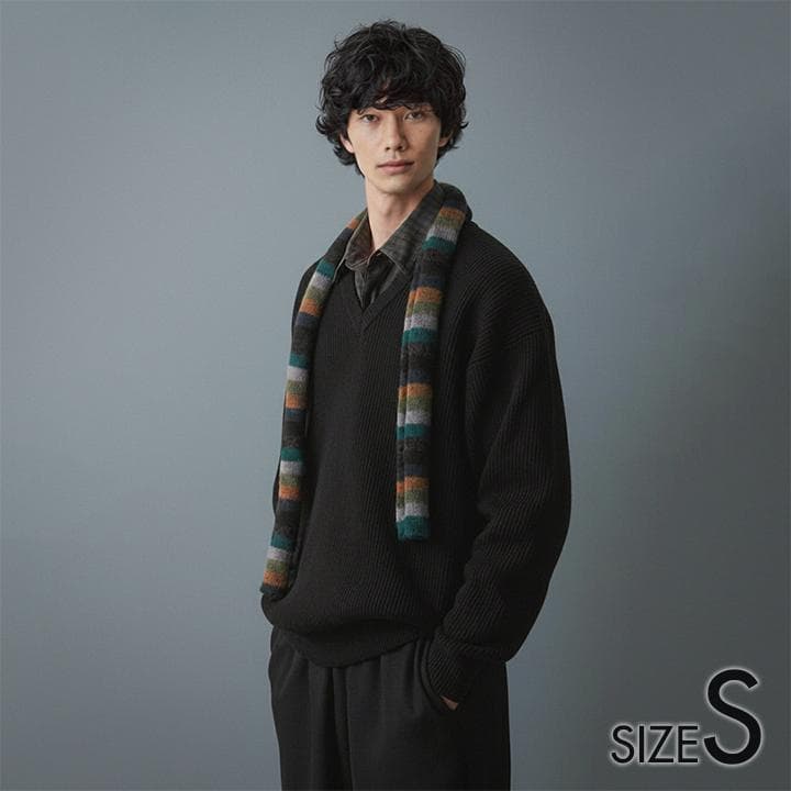 Steven Alan＞ オーストラリアンラムズウールVネックニットLOOSE