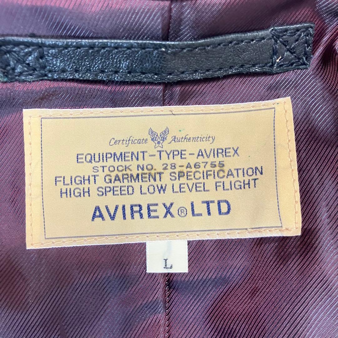 美品 AVIREX ライダース パッチカスタム ゴートレザージャケット 革
