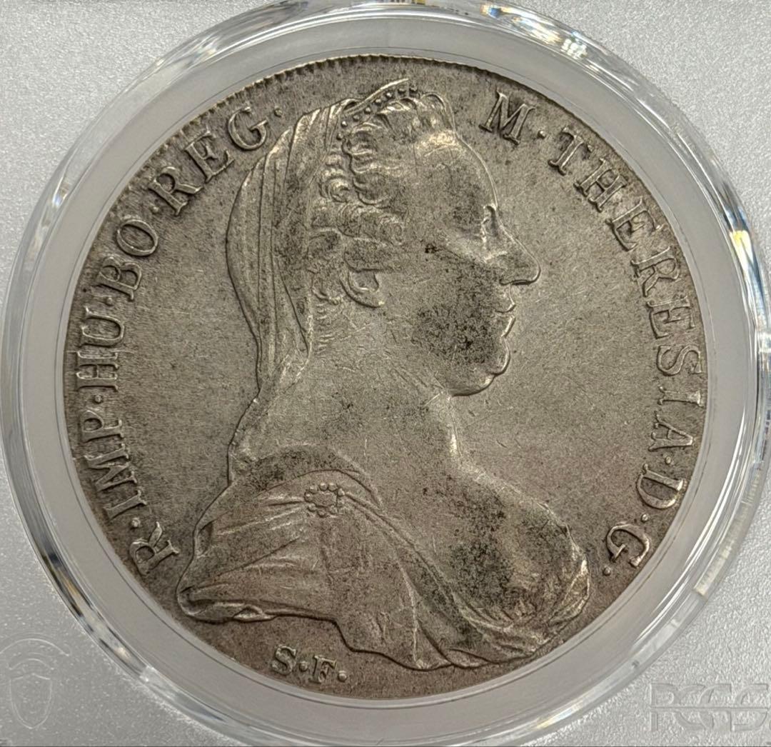 1780年（後鋳弊）オーストリアマリア・テレジアターレル 大型銀貨 PCGS認証