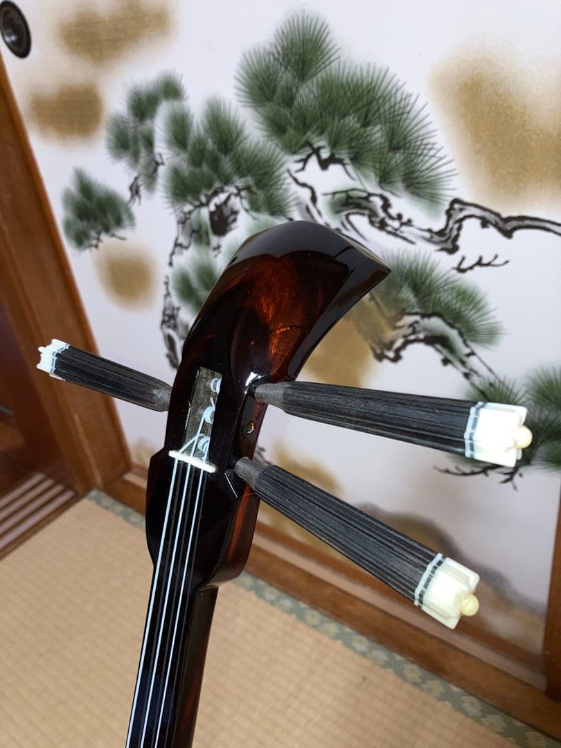 沖縄三線 八重山クルチ 本蛇皮一枚張り！