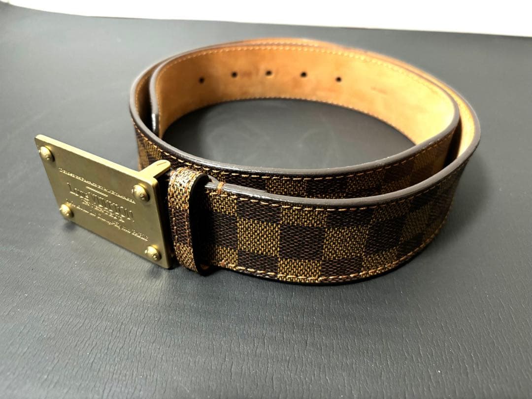 LOUIS VUITTON ルイヴィトン ダミエ ベルト サンチュール キャレ ルイ