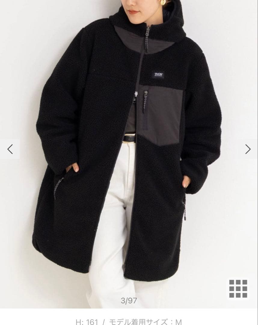 taion nolly's リバーシブル　ダウン　ボアジャケット