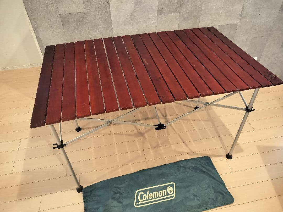 廃盤】Coleman ウッドロール 2ステージ テーブル 折りたたみコンパクト