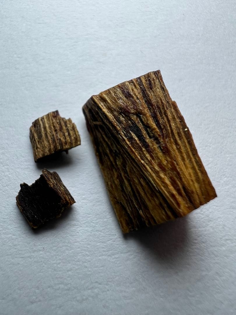 古渡命銘木 名香　酒井雅樂頭銘　伽羅　銘【文合】0.390g 香木/沈香/伽羅