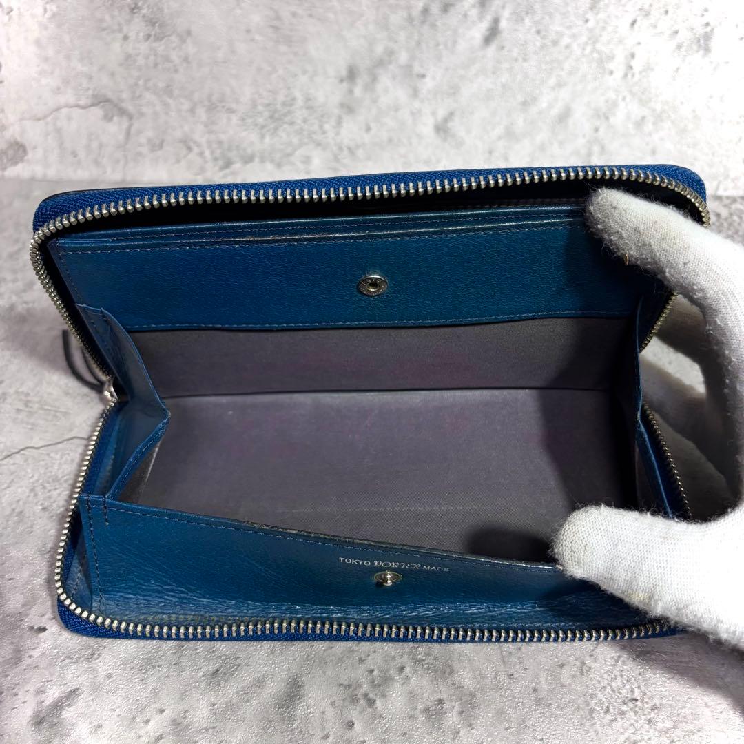 rin.rei0516様専用！】ポーター ラウンドジップ長財布 迷彩 ネイビー