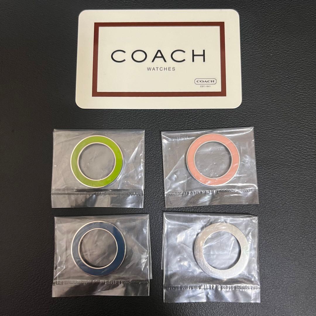 極美品/希少/スイス製】COACH コーチ チェンジベゼル 腕時計 5WAY