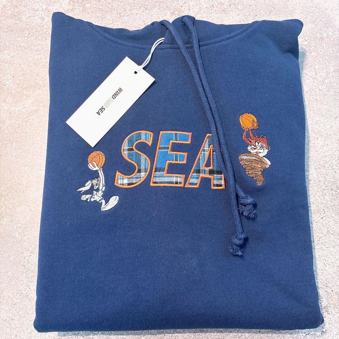 SPACE JAM x WDS HOODIE ネイビー　パーカー　Mサイズ