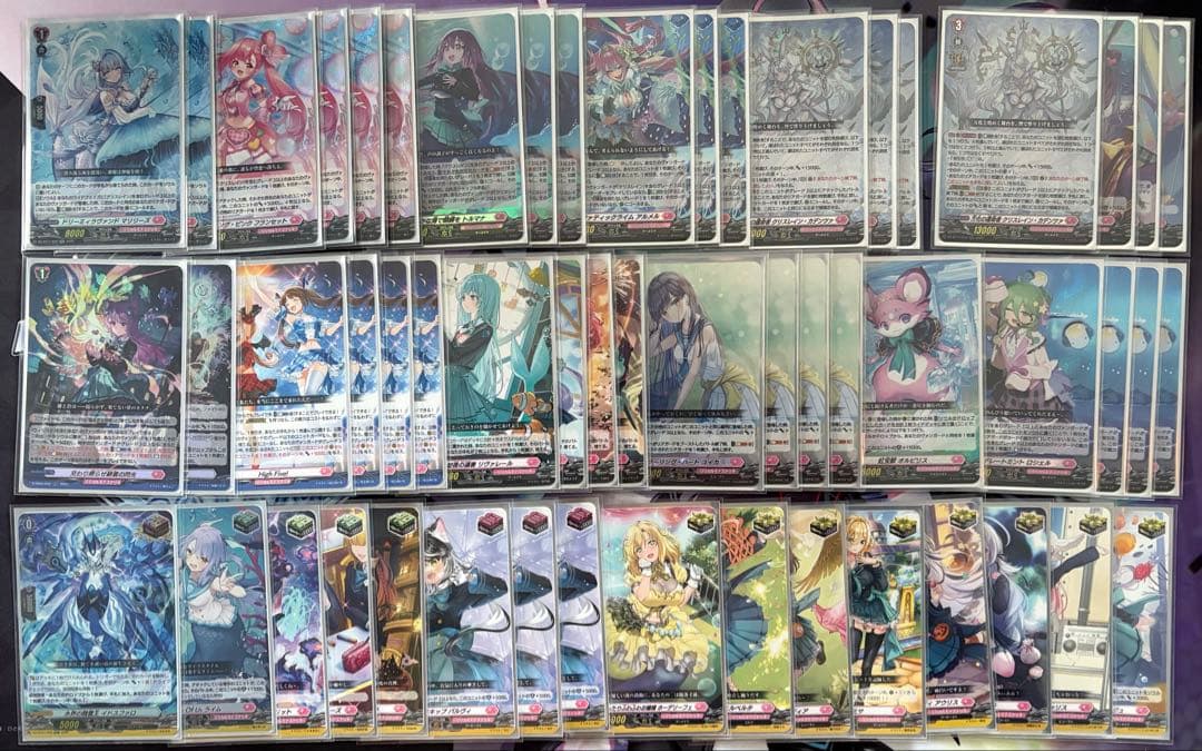 ヴァンガード　リリカルモナステリオ　クリスレインカデンツァ　デッキ　スリーブ付き