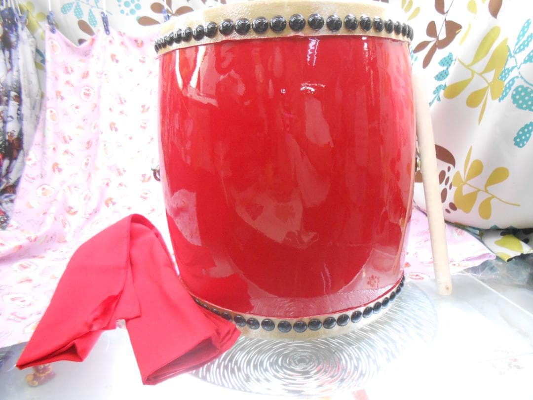 新品未使用(送料無料)21.500円　大太鼓30cm サージ/モス布　撥付き