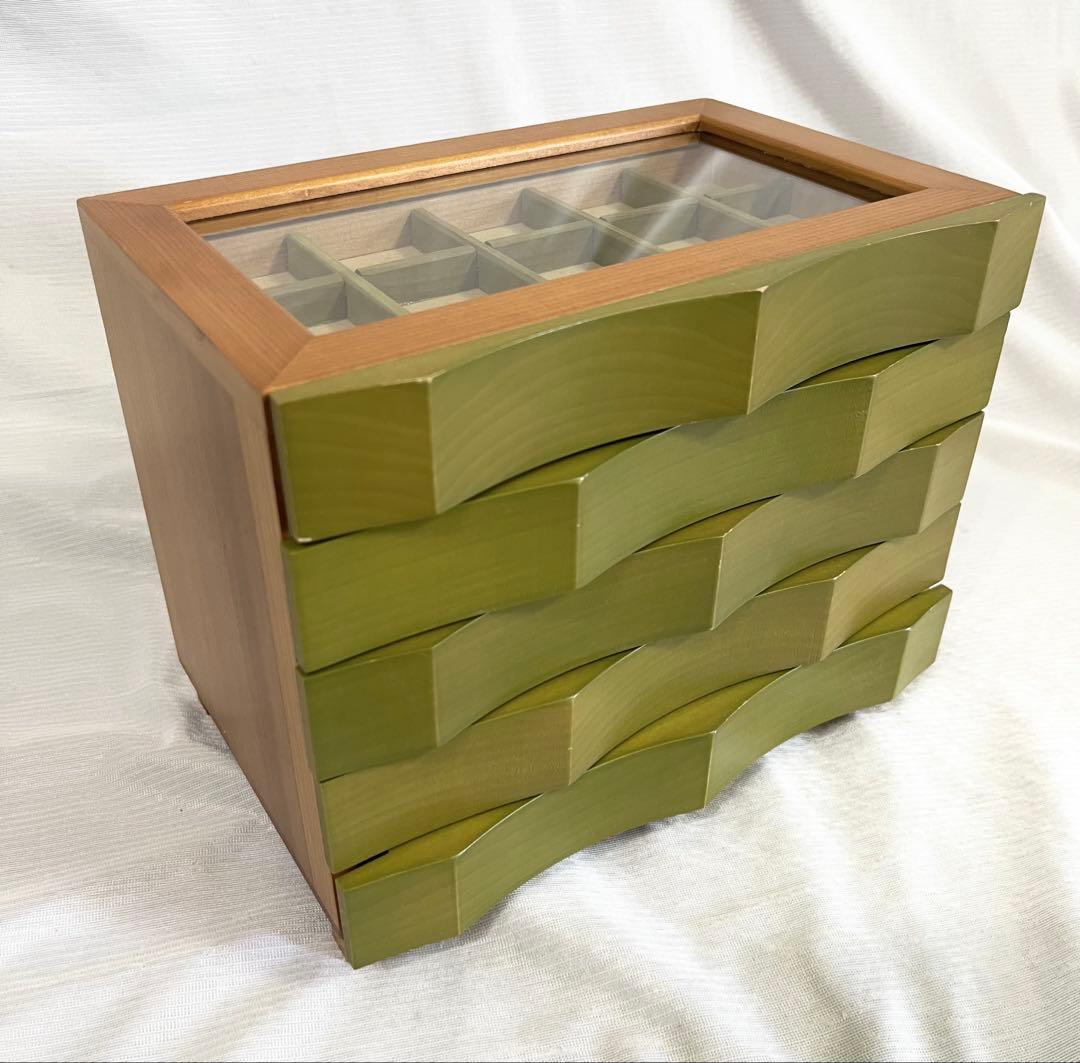 レイジースーザン ジュエリーボックス 木製 小物入れ アクセサリー