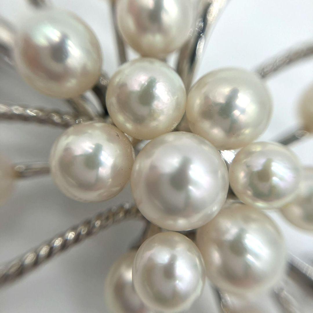 み*ら様 MIKIMOTO ミキモト アコヤパール ブローチ コサージュ シルバ