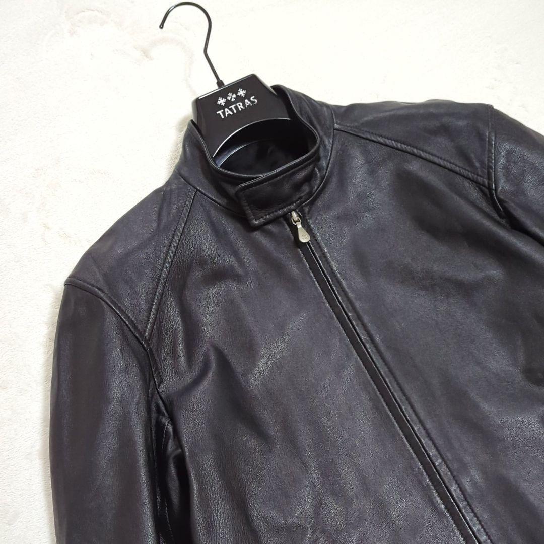 ポールスミス L ラムレザー シングル ライダースジャケット ブラック