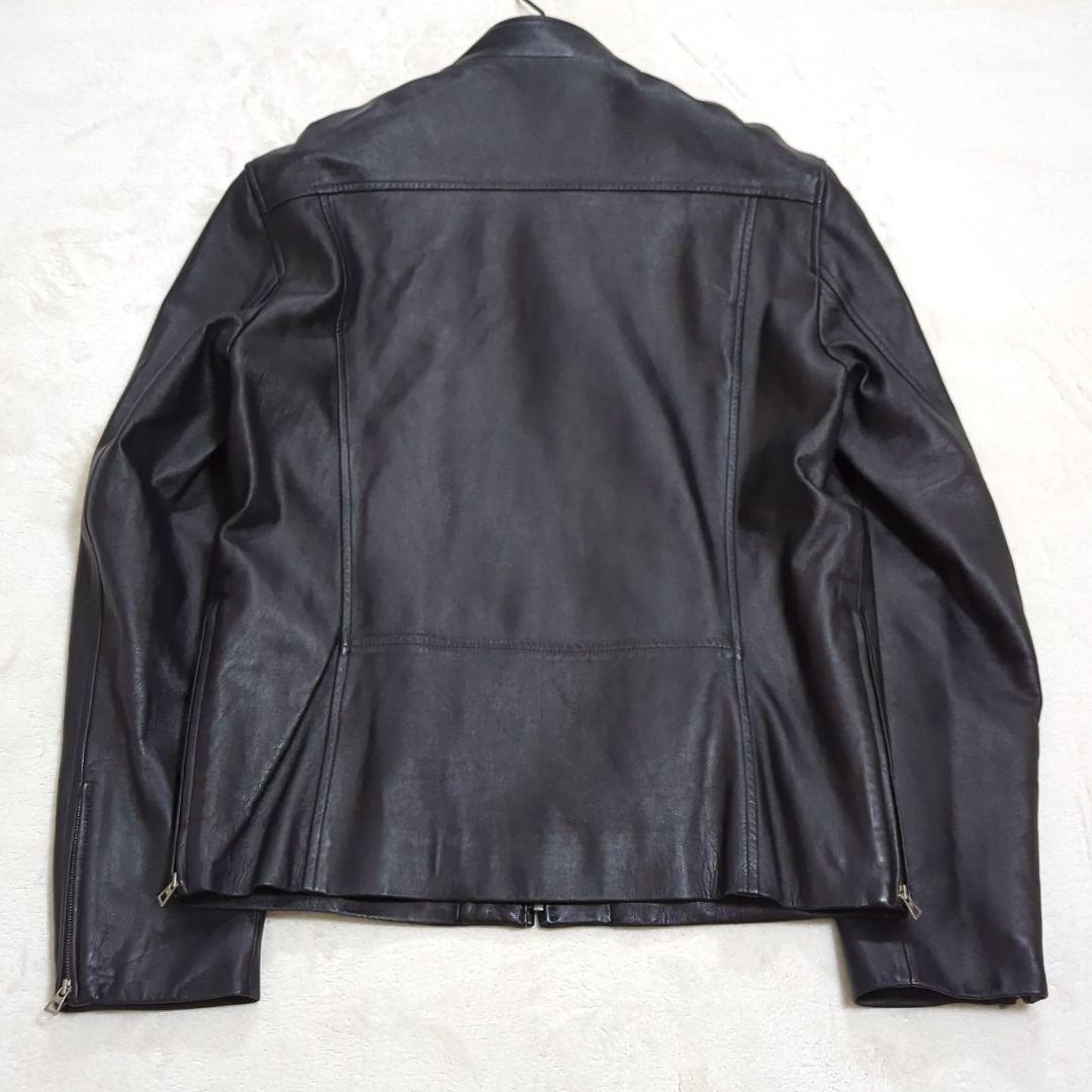 ポールスミス L ラムレザー シングル ライダースジャケット ブラック