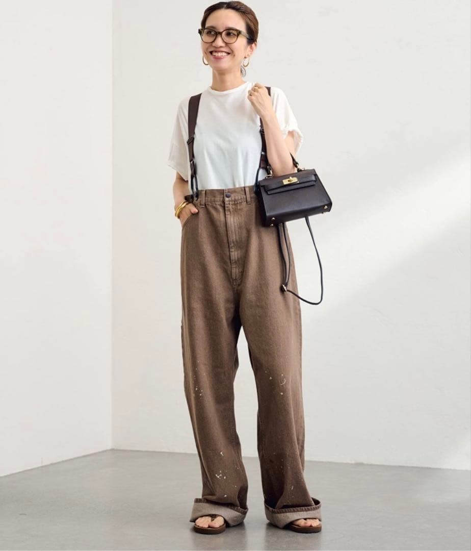 PAYDAY /ペイデイ サスペンダー付きペイント加工デニム　36