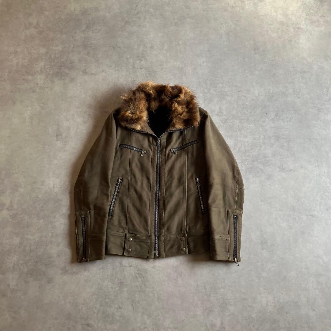 00s y2k archive shellac fur jacket お兄系