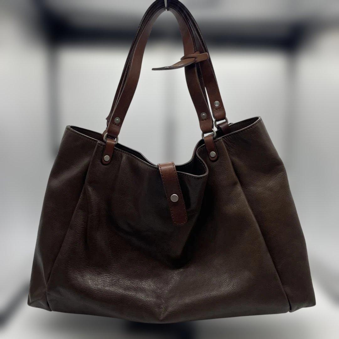 BEAU DESSIN S.A. レザートートバッグ ブラウン系 本革仕様