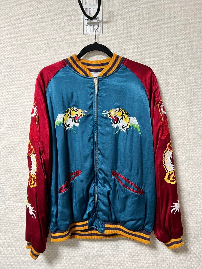 Houston ヒューストン スカジャン XL 虎 クリーニング済み