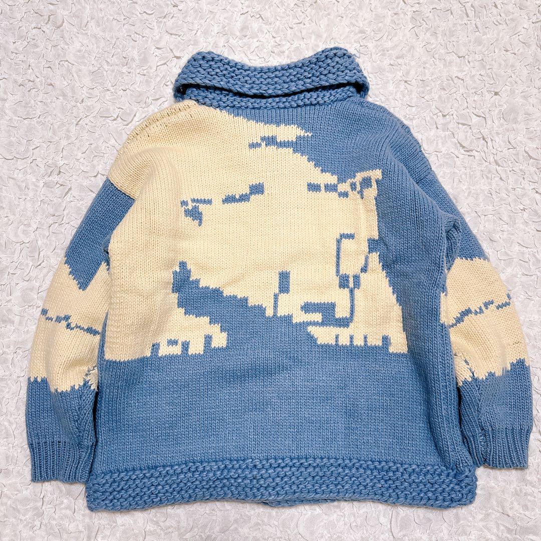 Jesus Canvas カウチンニット　肉厚　セーター　メープルボタンシロクマ