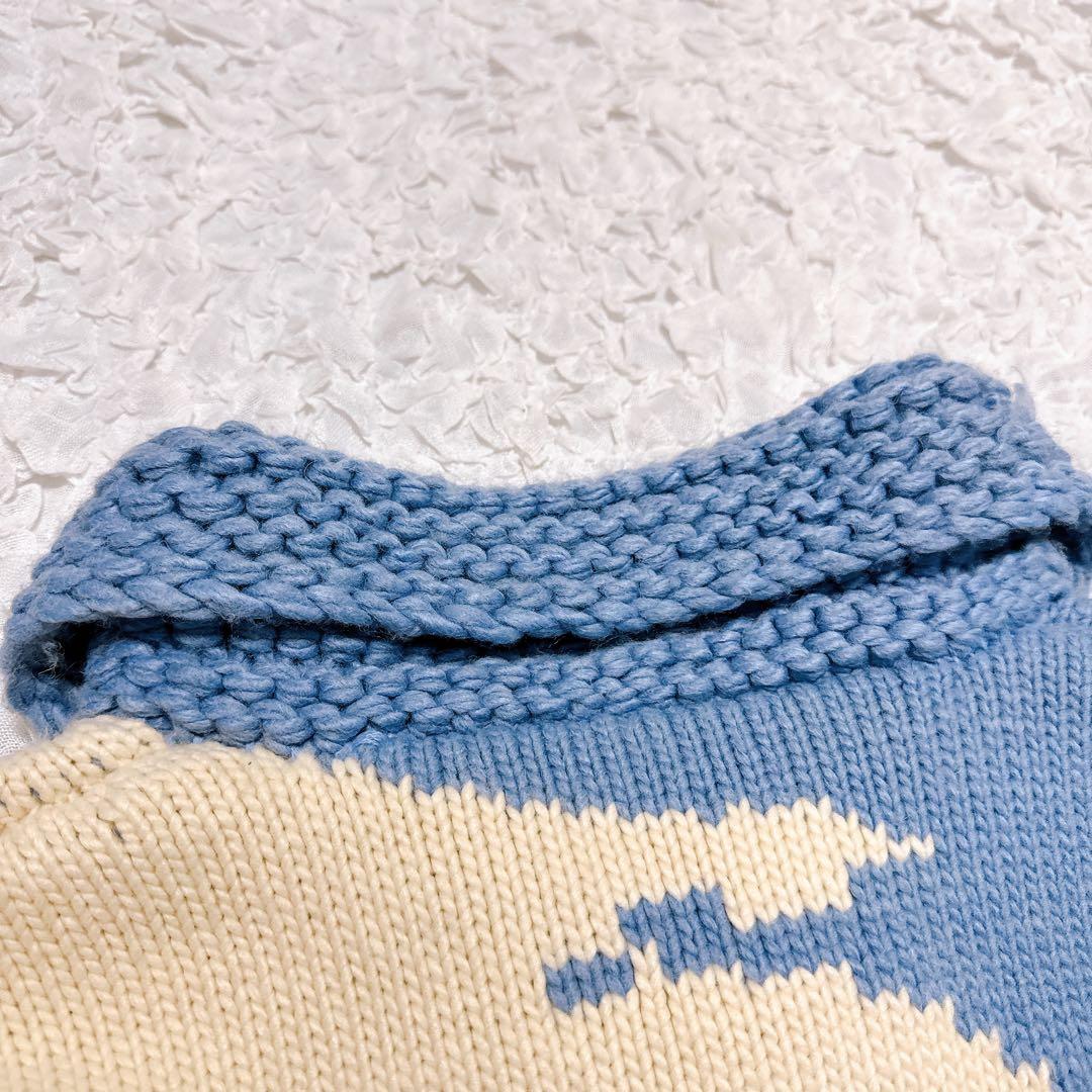 Jesus Canvas カウチンニット 肉厚 セーター メープルボタンシロクマ