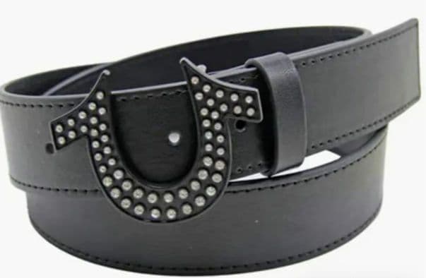 TRUE RELIGION メタルホースシューエンブレム クラシック ベルト