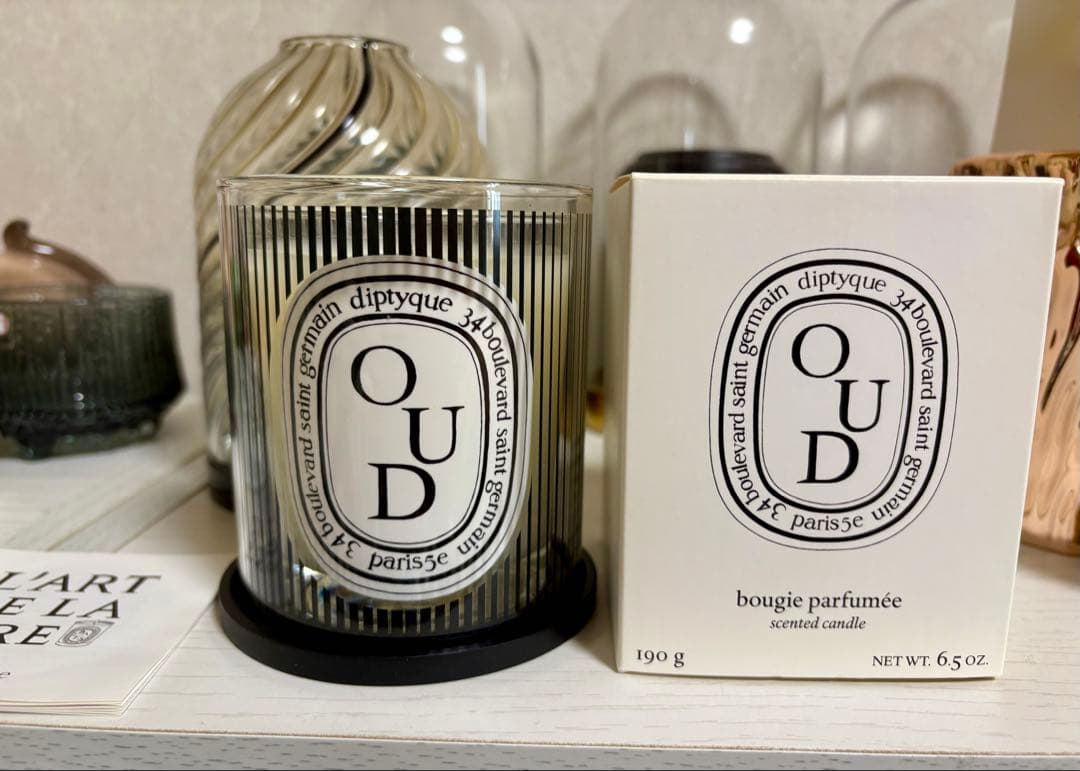 【限定品レア】diptyqueキャンドルホルダーとOUD190gのセット