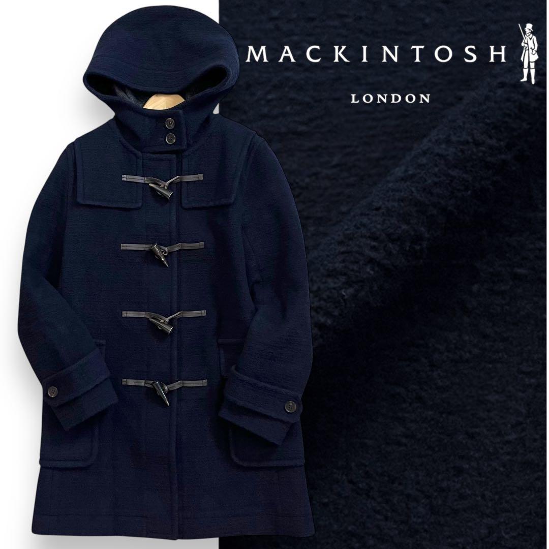 美品　マッキントッシュ　ロンドン　起毛　モールヤーン　撥水加工　ダッフルコート