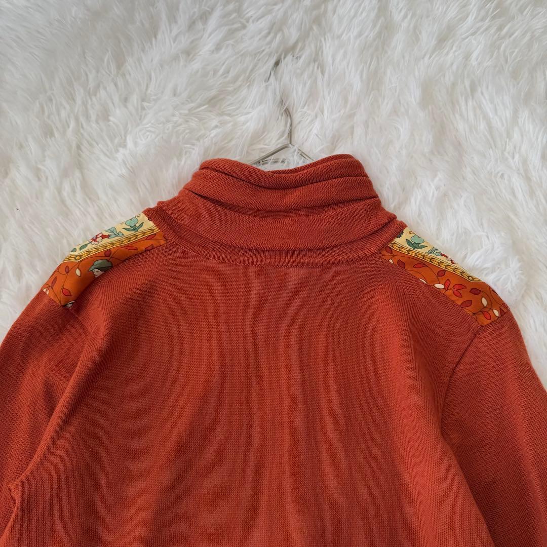 ETRO ミラノ スカーフ柄 ウールトップス シルク 長袖 重ね襟