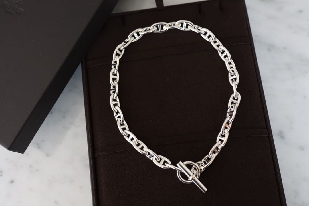 激レア エルメス シェーヌダンクルGM ネックレス 31コマ - メルカリ