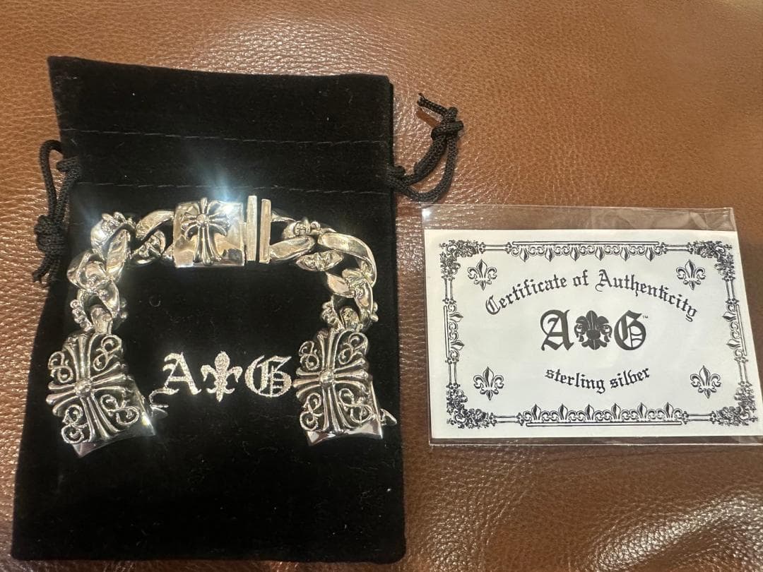 A&G ウォッチ ブレス （ベルト）オーナメント クロス シルバー 送料