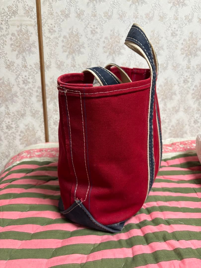 L.L.Bean 赤/ネイビー　ヴィンテージ　トートバッグ　2/15日までの価格