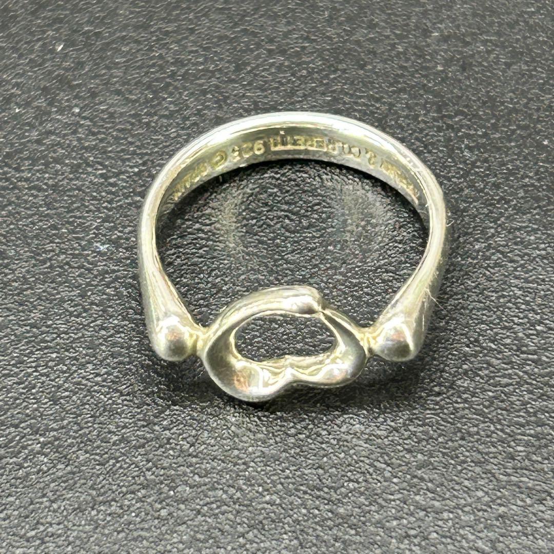 ティファニー オープンハート シルバーリング 925刻印 7号 保存袋