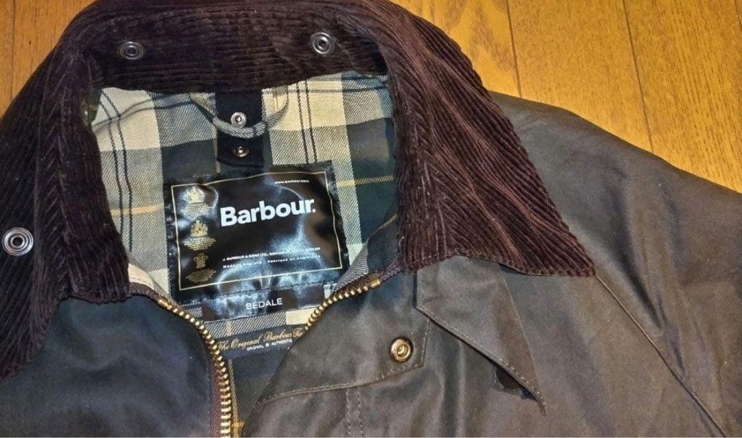 美品】Barbourバブアービデイル セージグリーン 38 レギュラーフィット