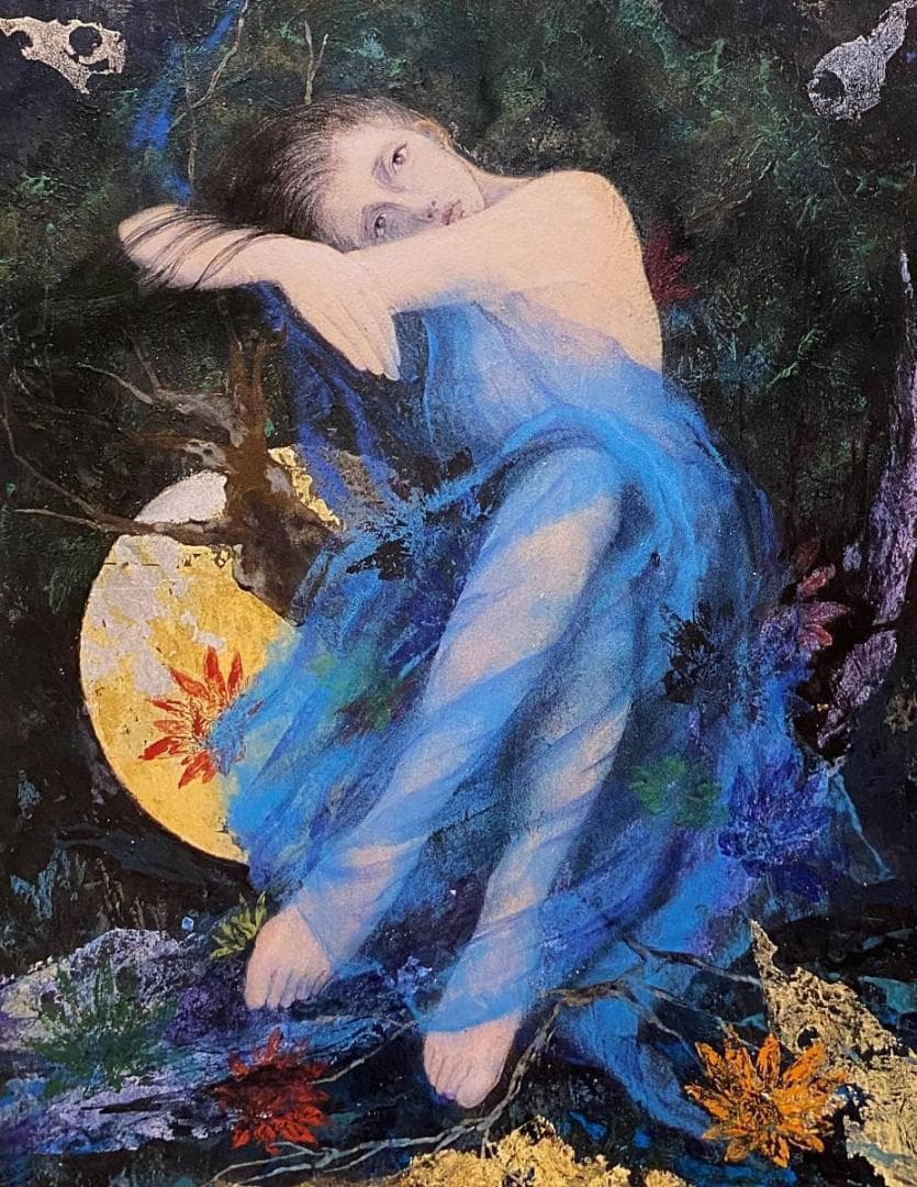 鳥山玲、【夢野ー彼方の水音ー】、希少な額装用画集より、新品額装付 鳥山玲、【夢野ー彼方の水音ー】、希少な額装用画集より、新品