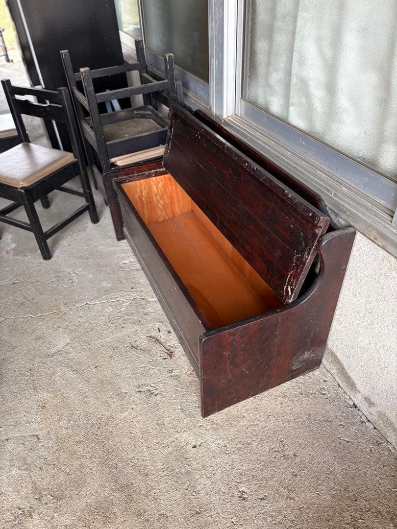 長椅子(木製収納タイプ)