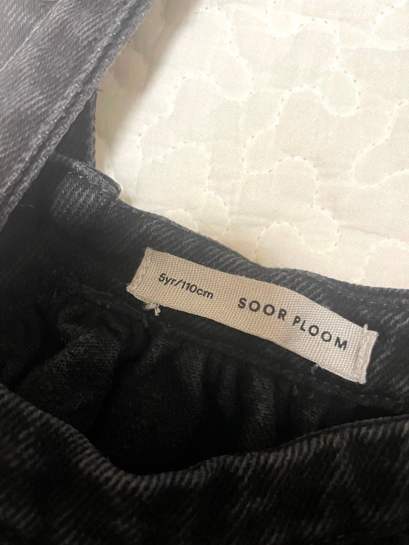 soorploom eloise pinafore black denim5y ワンピース soor ploom