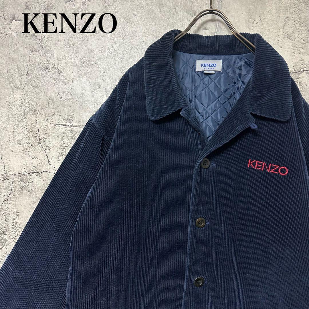 【超希少◎】KENZO　コーデュロイブルゾン　中綿　刺繍　オープンカラー　90s