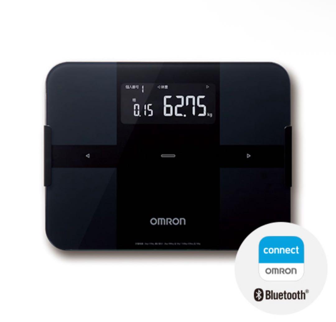 OMRON Bluetooth体重計KRD-608T2-BK カラダスキャン 体重体組成計 カラダスキャン ブラック KRD-608T2-BK [スマホ管理機能