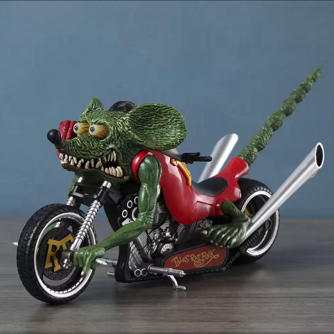 RAT FINK アクションフィギュア バイク付き 箱付き/ラットフィンク/Rat Fink/バイク/フィギュア/スタチュー - メルカリ
