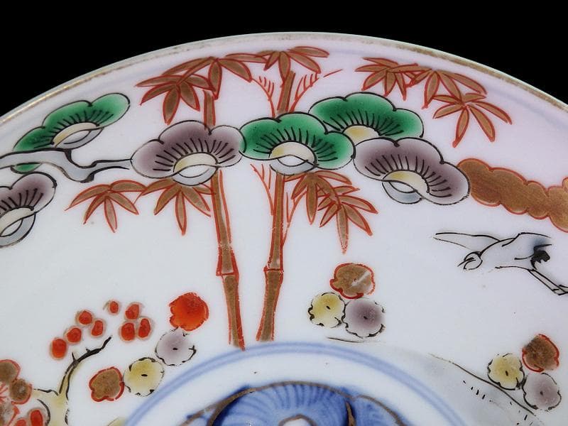 古伊万里 色絵 松竹梅に団龍紋の図 5寸皿 5枚 C657AS-CQk - メルカリ