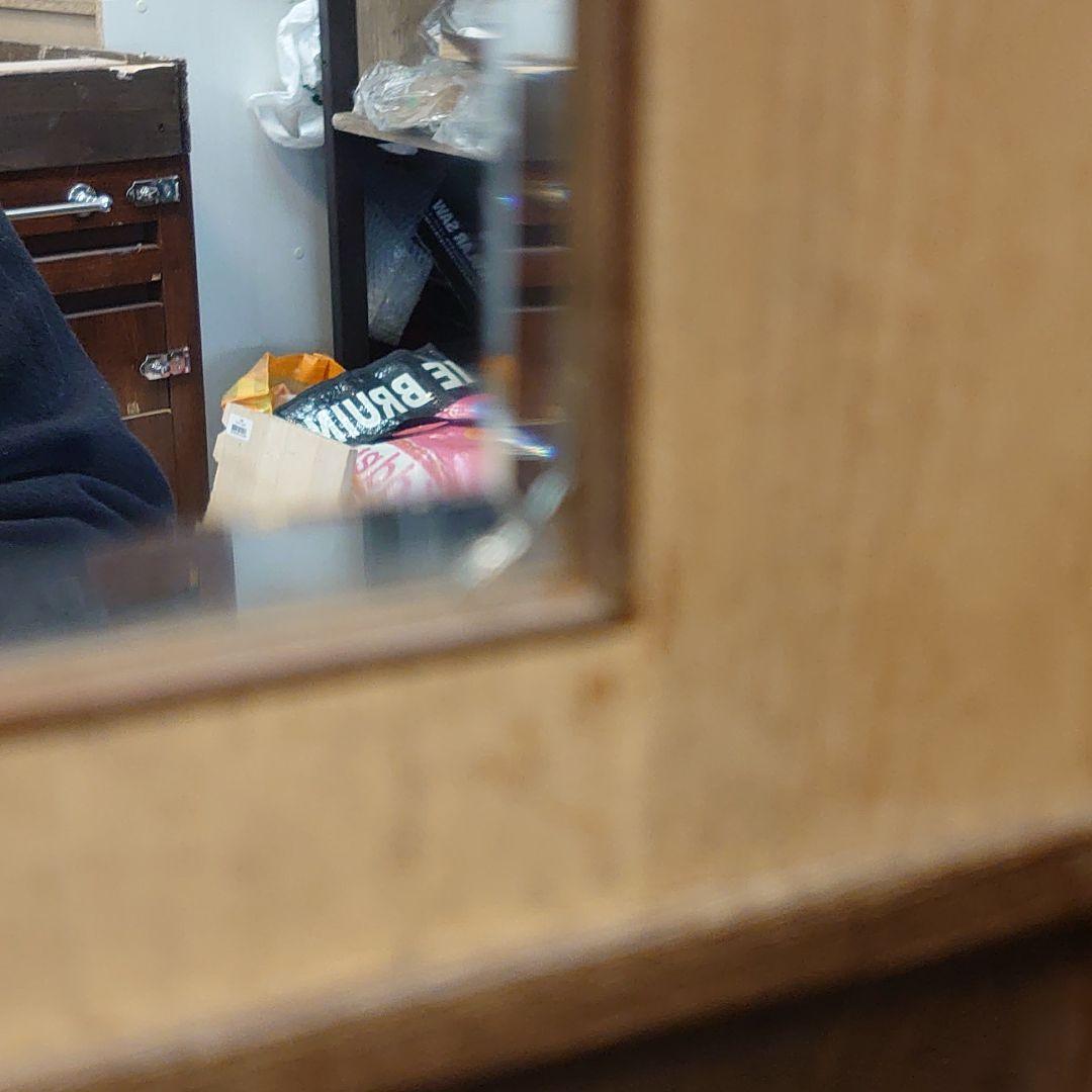 開運 龍 龍神 富士雲龍 ミニ衝立形 銅板彫金 裏鏡（1部欠け有り）