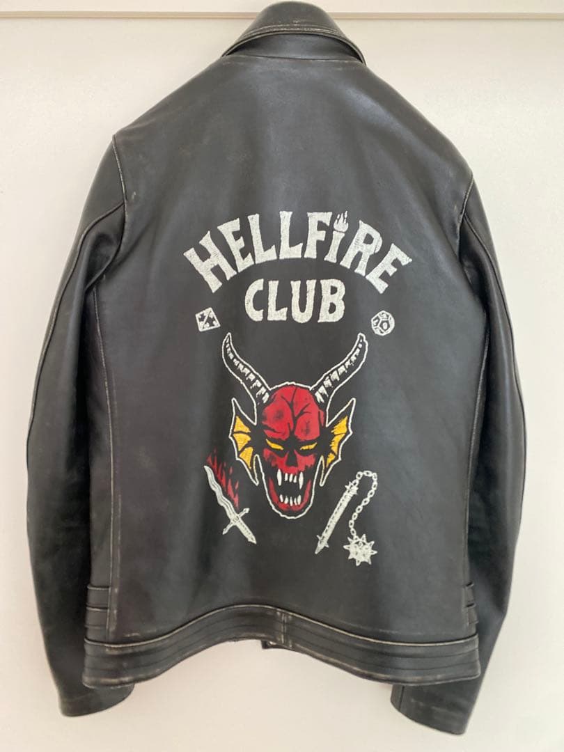 UNDERCOVER STRANGER THINGS ライダース　レザー 4 黒