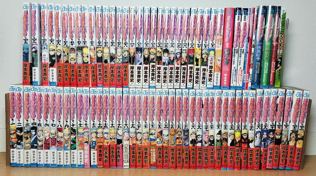 【初版 帯付き多数】ナルト　NARUTO 全72巻＋関連本10冊セット