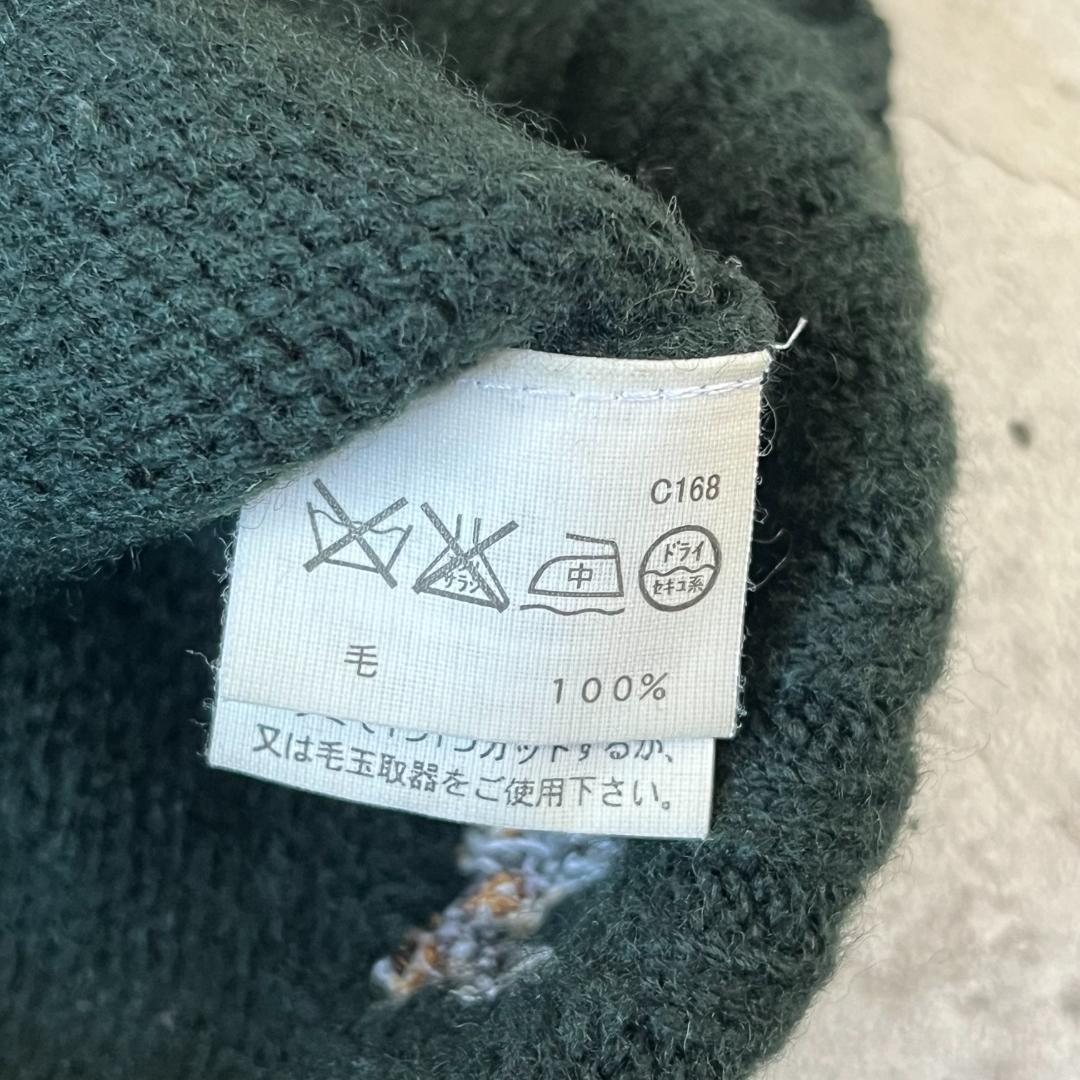 N*s様 希少 90s ポロラルフローレン 犬刺繍 総柄 ウールニット