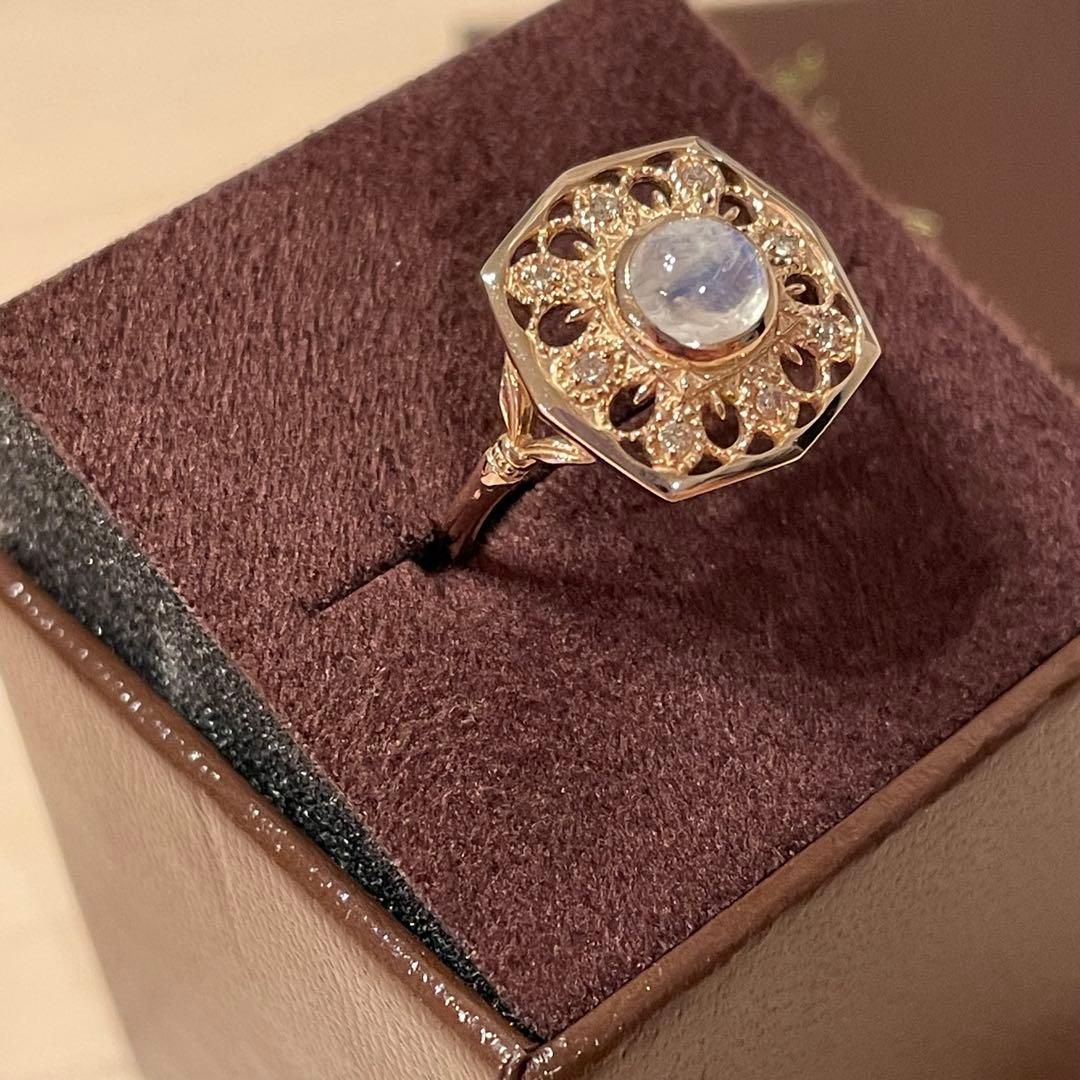 新品】 agete アガット K5 ゴールドリング アニバーサリー ひまわり