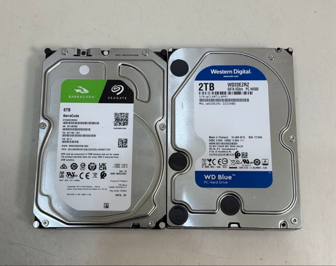 HDD 3.5インチ 容量 6Tb , 2tnまとめて 2点