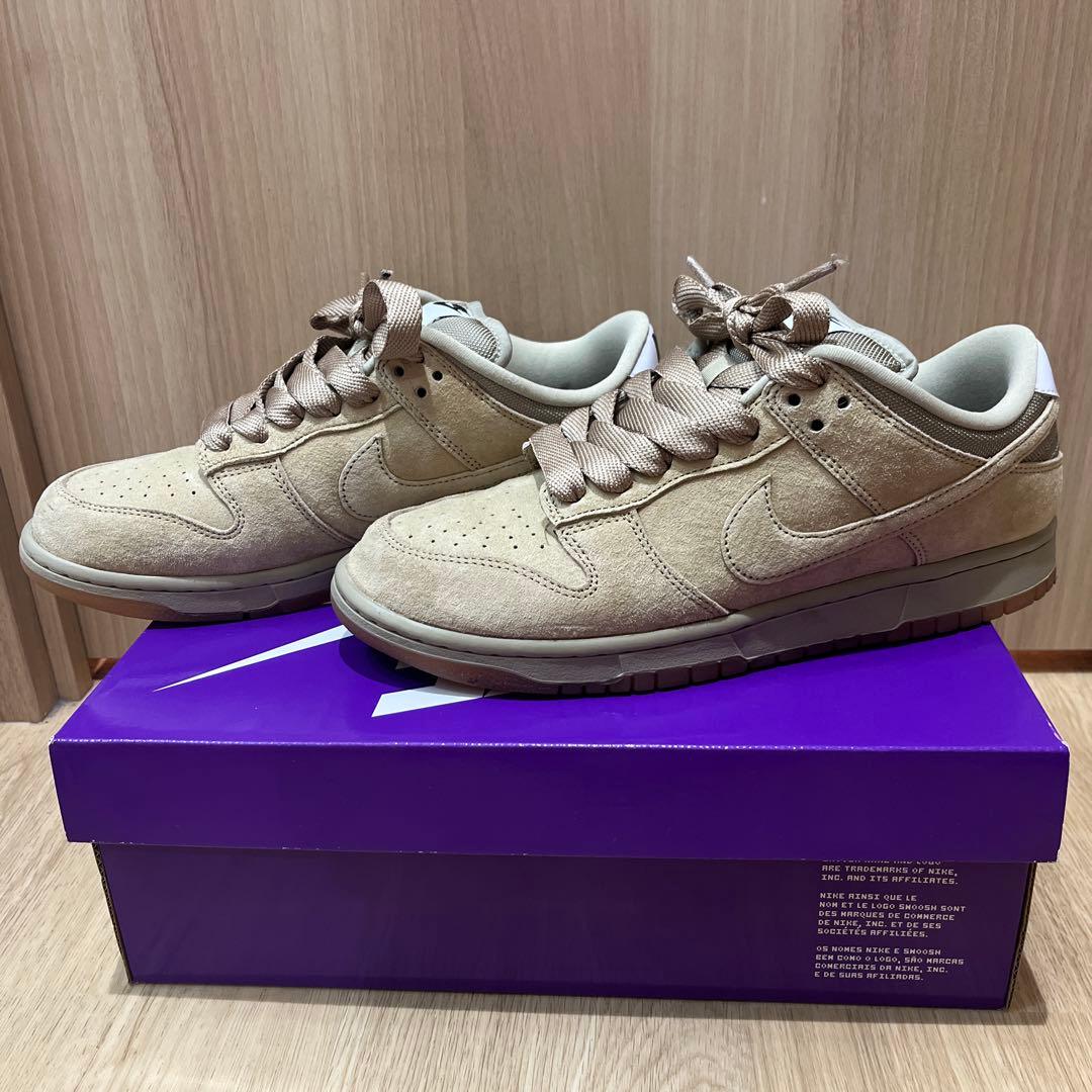 Nike SB DUNK LOW PRO Bベージュ スエード 27.5cm