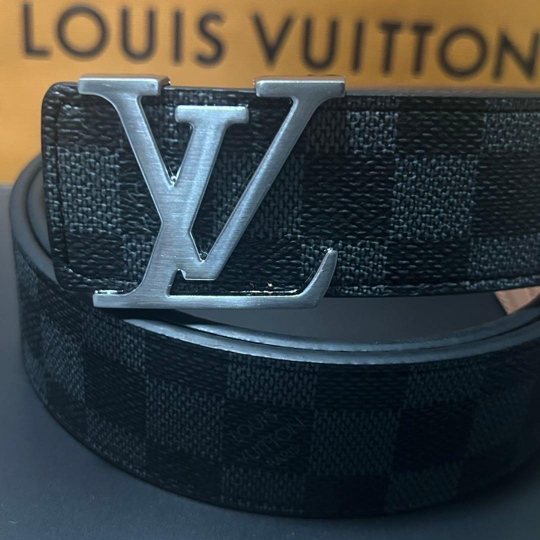 ！即日発送！　ルイ・ヴィトン　ベルト　バックルシルバー105㎝ LOUIS VUITTON / ルイヴィトン ベルト メンズ 布ナイロン スライド