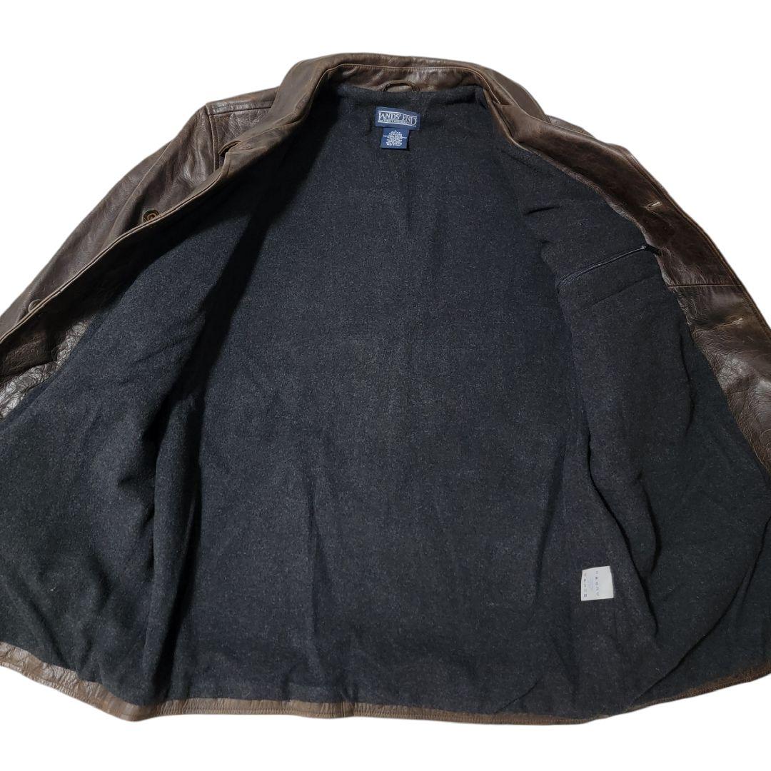 超希少 90S ランズエンド LANDS' END カーコート レザージャケット